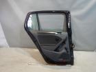 VW Golf VI Türe hinten links 5-Türer mit Seitenscheibe, Fensterheber manuell, Tür hinten links Farbcode: LC9X Deep Black Perl